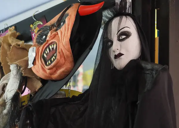 Bologna Italia Circa Septiembre 2022 Máscaras Disfraces Halloween —  Fotos de Stock