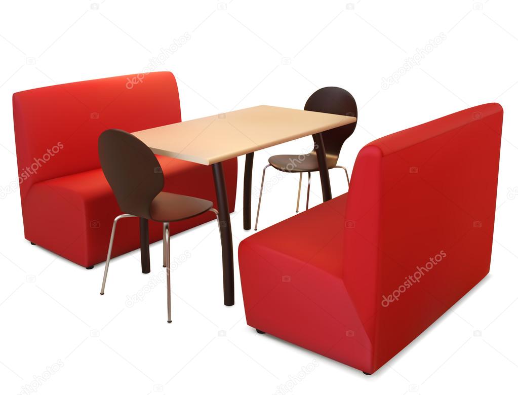 Interior cafe table