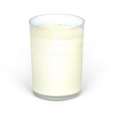 Bir bardak süt.