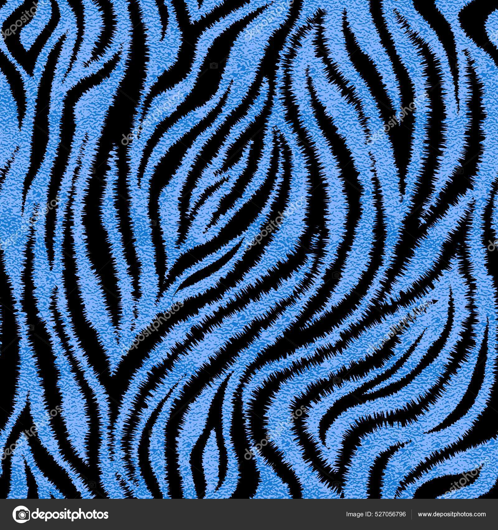 青い背景のトラ - (Blue Background Tiger ) 青い背景のトラ - (Blue