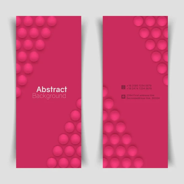 Fondo de círculo rosa abstracto con esferas 3D — Vector de stock