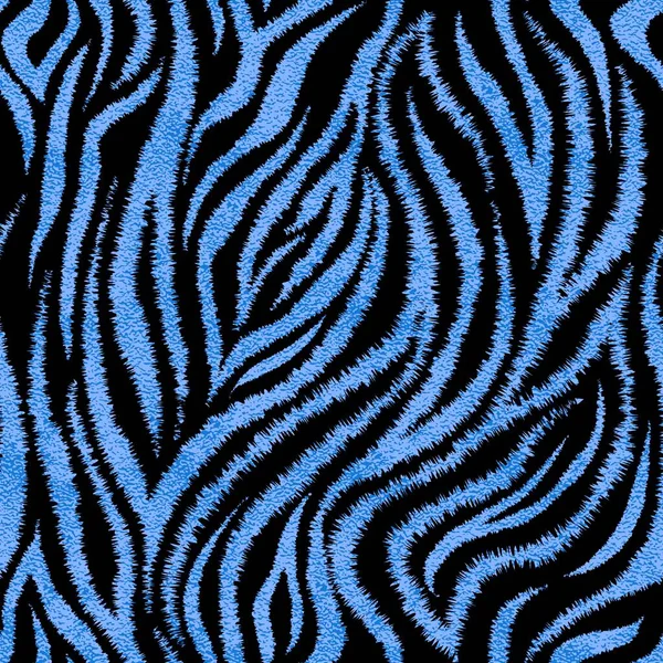 Płynny wzór skóry niebieskiego tygrysa. Metalowy odcisk skóry tygrysa. — Wektor stockowy