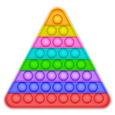 Gerçekçi pop. Stres önleyici oyuncaklar. Beyaz arkaplanda vektör illüstrasyon trend oyuncağı.