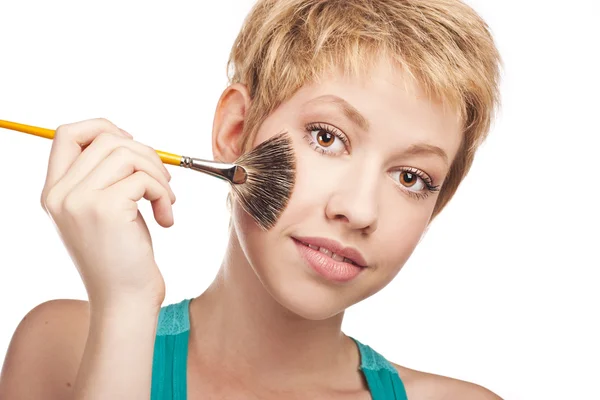 Young woman. makeup. studio — Stock Photo, Image