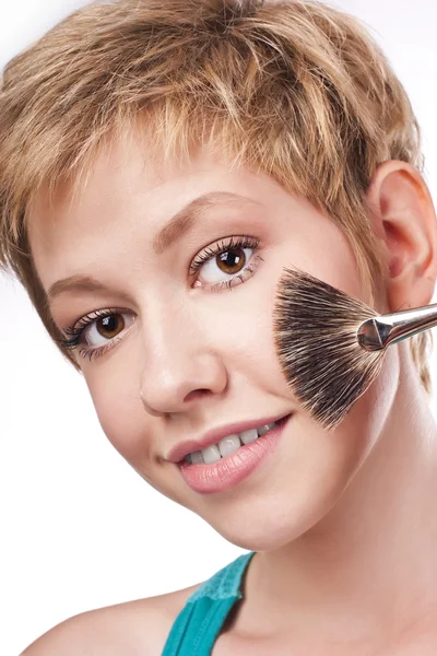 Bionda, trucco — Foto Stock