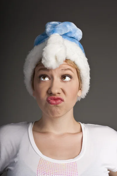 Giovane ragazza attraente. Anno nuovo. Natale! — Foto Stock