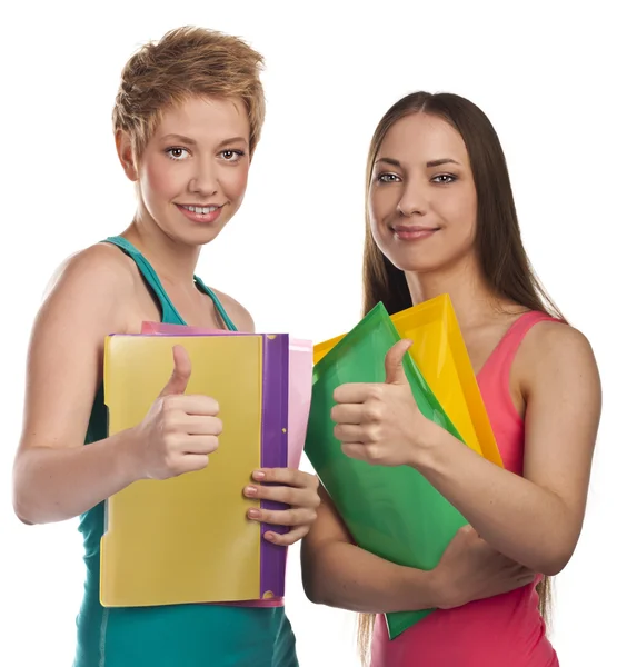 Cute ollege student studio portrait — Stock Photo, Image