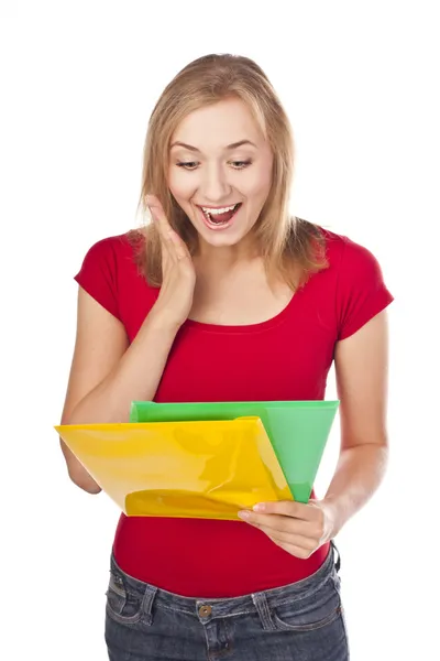 Young girl student in a studio — Stock Photo, Image