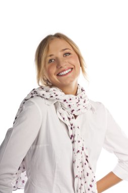 Muhteşem genç bir kadının portresi.