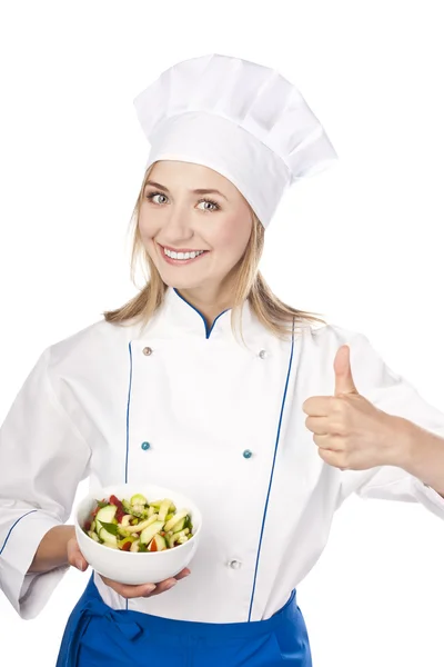 Chef showing thumbs up — Stock Photo, Image