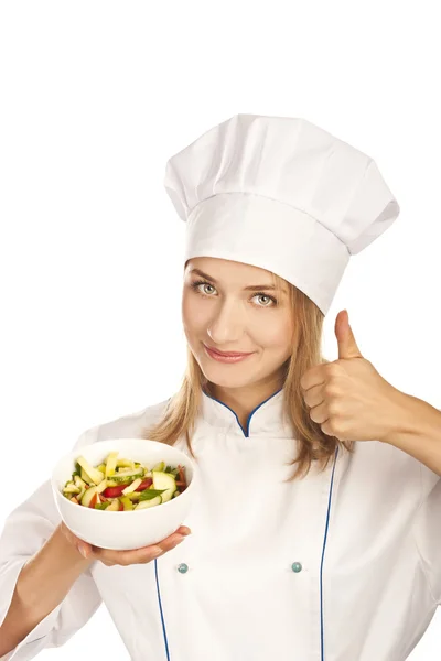 Chef showing thumbs up — Stock Photo, Image