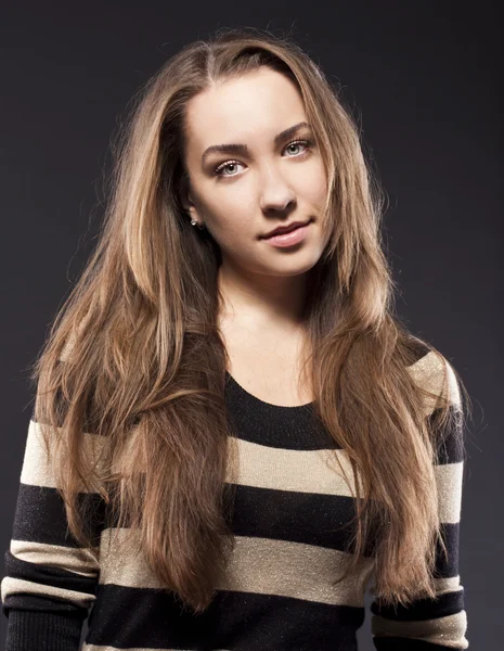 Studio portrait of excited woman — Stock Photo, Image