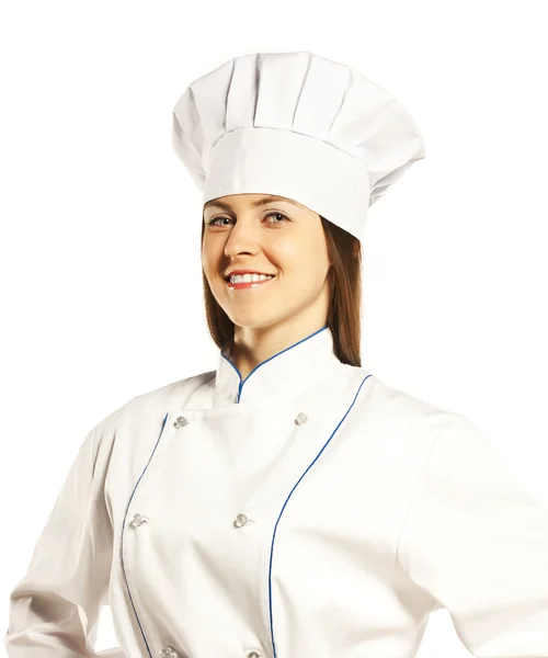 Studio skott av smiley cook — Stockfoto