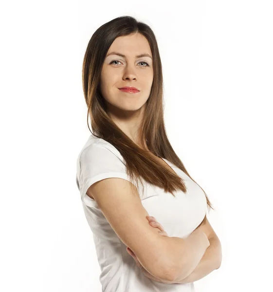 Chica en camiseta blanca —  Fotos de Stock