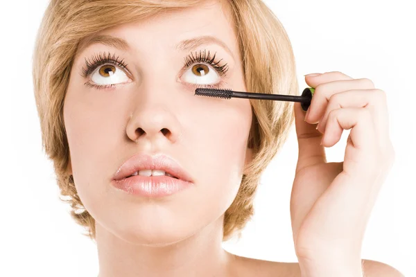 Make-up. Lange Wimpern — Stockfoto