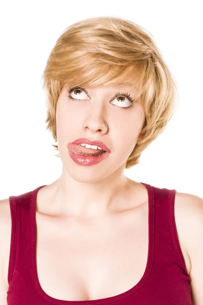 Attractive woman with short hair — Stock Photo, Image