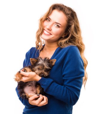 güzel veteriner köpeği ile