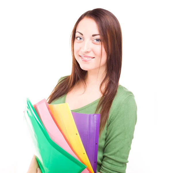 Young happy student. studio — Stock fotografie