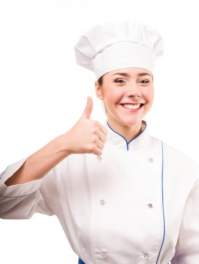 portre sevimli aşçı