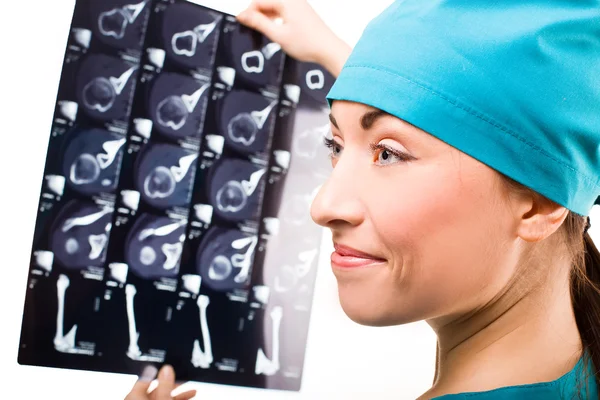 Radiografías con un atractivo doctorado — Foto de Stock