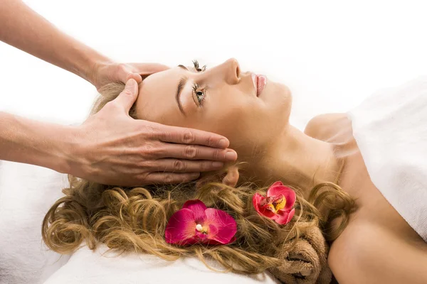 Spa, massage, donna — Foto Stock