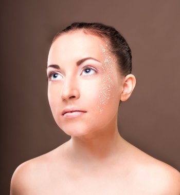 yüksek anahtar atış. temiz cilt, doğal bir görünüm