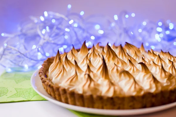 Tarte meringue, fait maison — Photo