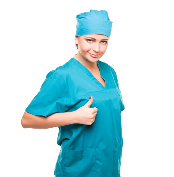 Nurse in uniform on a white background — Stock Photo, Image