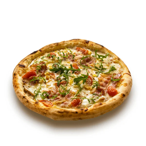pizza isolated on white background. High resolution image.