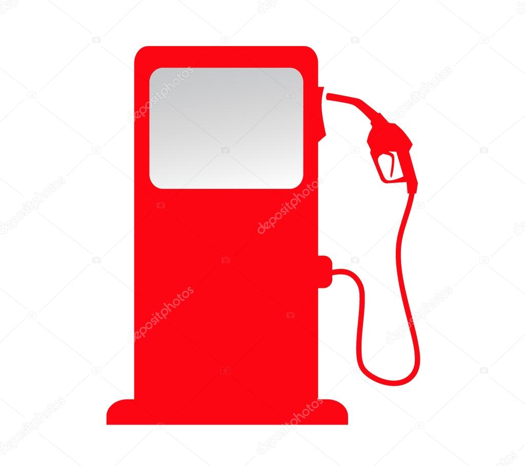 silhouette of gas station pump. isolated background vector
