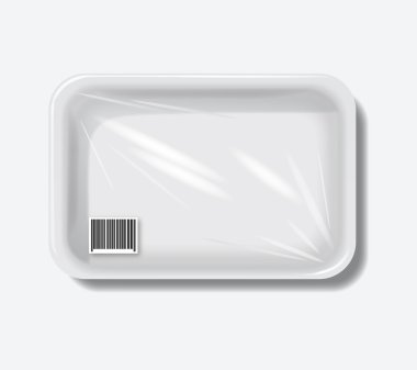 boş plastik kaplar. eps10 vektör arka plan