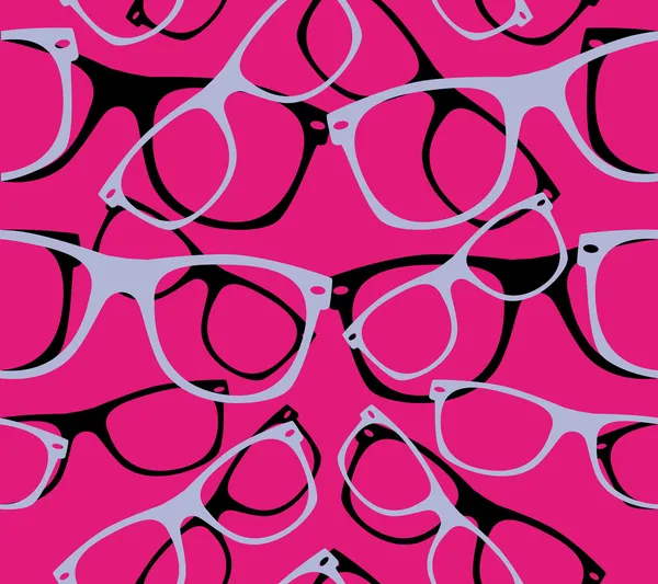 Óculos sem costura padrão retro hipster óculos de sol. vetor fundo abstrato —  Vetores de Stock