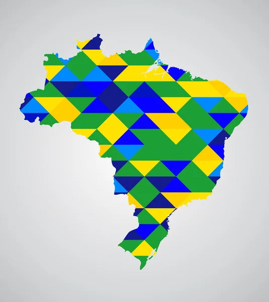Kort over Brasilien – Stock-vektor