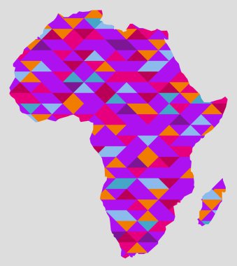 Afrika harita üçgen ile
