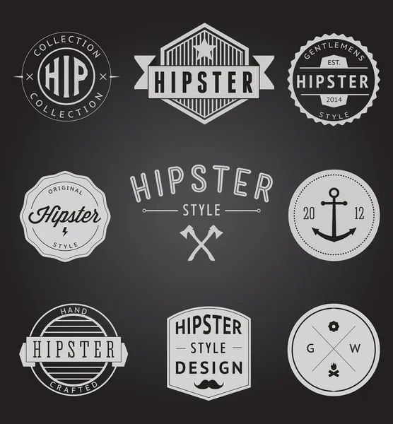 vintage bir dizi tasarım hipster simgeler tarz.