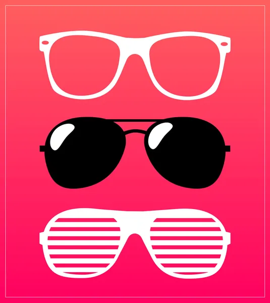 Set of sunglasses. vector illustration background — Stock Vector