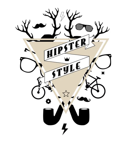 Hipster abstracte illustratie — Stockvector