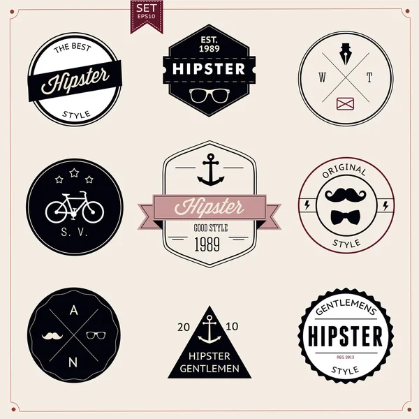 vintage bir dizi tasarım hipster simgeler tarz.