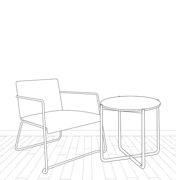 Uppsättning av möbler — Stock vektor