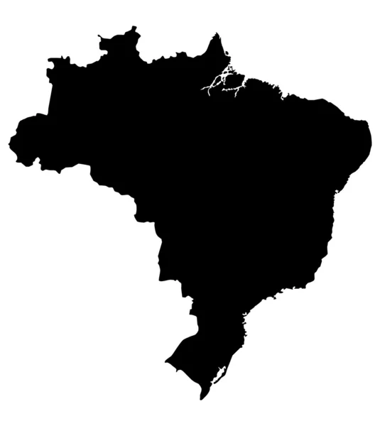 巴西的地图. — 图库矢量图片