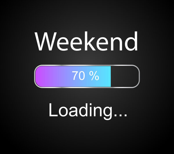 Inscription "loading Weekend"