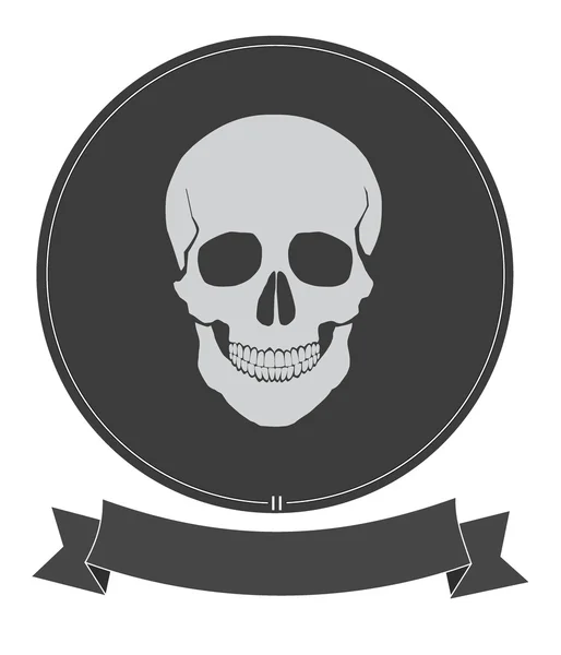 Emblem with skull — Stock Vector