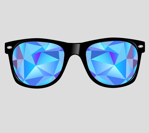 Lunettes de soleil avec triangles géométriques abstraits — Image vectorielle