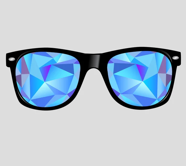 Solglasögon med abstrakta geometriska trianglar — Stock vektor