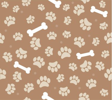 Arka plan hayvan ayak izleri vektör illüstrasyonu Köpek Kedi Evcil Hayvanı.