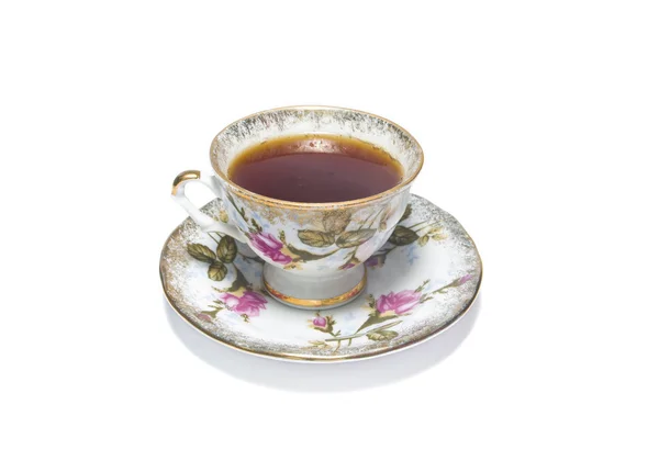 Porcelanowa filiżanka herbaty czerwony hibiscus — Zdjęcie stockowe