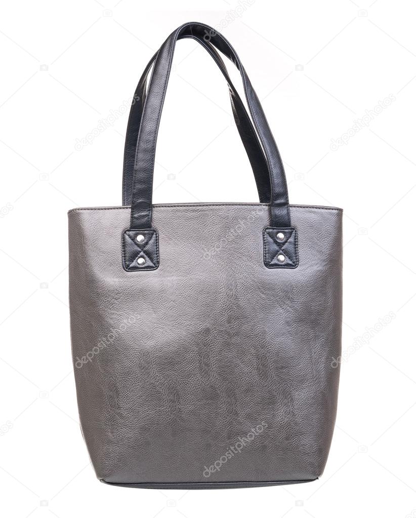 Grey female shoulder bag isolated over white
