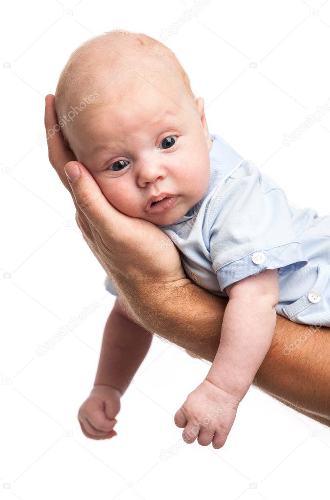 Bebe Mignon Garcon Isole Sur Blanc Photographie Photobac C