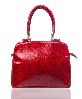 Beyaz üzerinde lüks bayan çanta