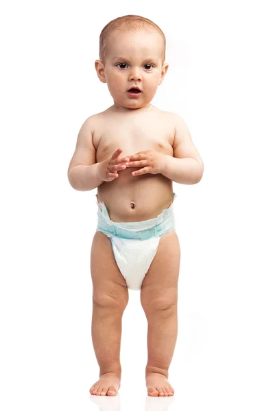 Full längd porträtt av en söt en - år-gammal pojke — Stockfoto